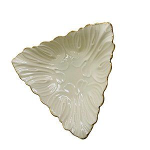 Vintage Lenox Candy Nut Dish Triad Collection Triangular Trinket Tray 7.25" x 2"